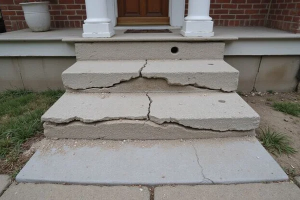 Precast Concrete Step Replacement in process — Metro Detroit job