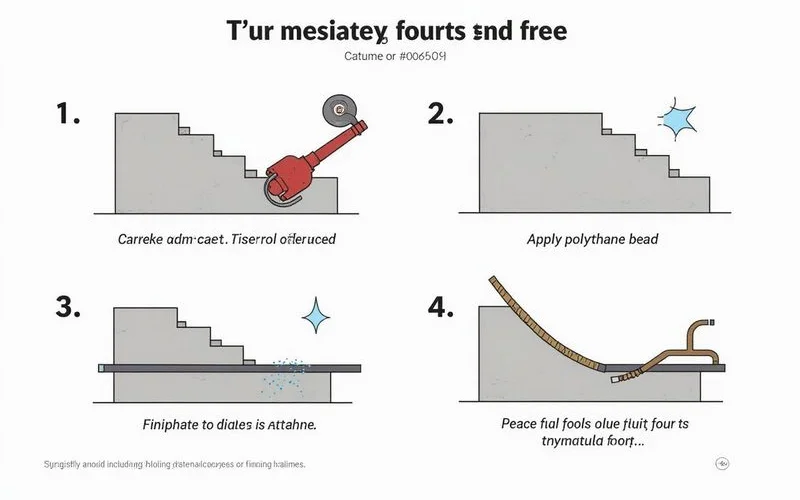 Four-step concrete caulking process