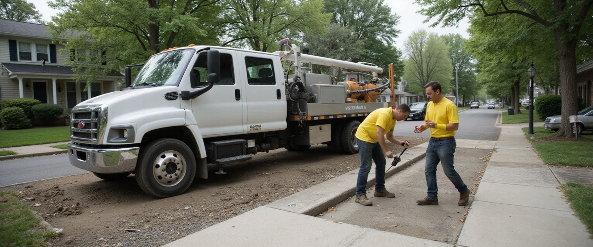 Concrete leveling work in Dearborn, Michigan